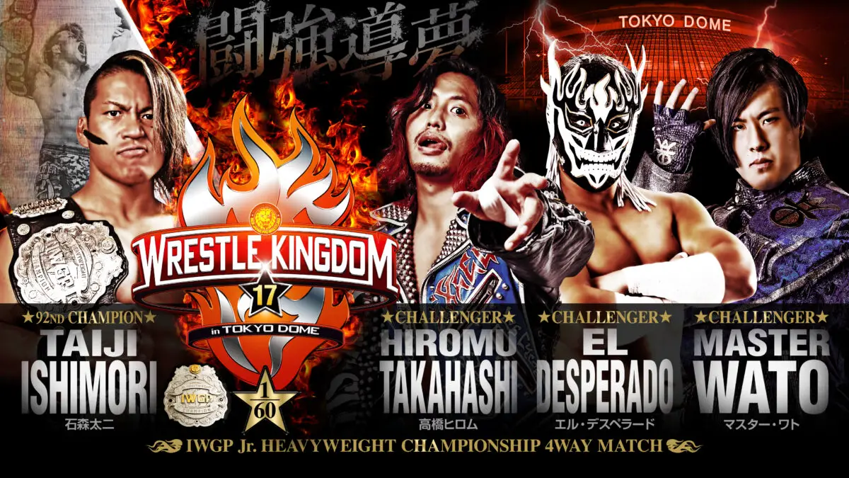 Taiji Ishimori(c) vs Hiromu Takahashi vs El Desperado vs Master Wato Wrestle Kingdom 17