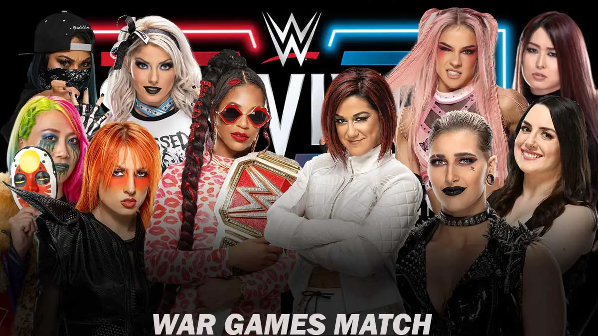 Team Belair(Bianca Belair, Alexa Bliss, Asuka, Mia Yim & Becky Lynch) vs Damage CTRL(Bayley, Dakota Kai, Iyo Sky, Nikki Cross & Rhea Ripley) Survivor Series 2022