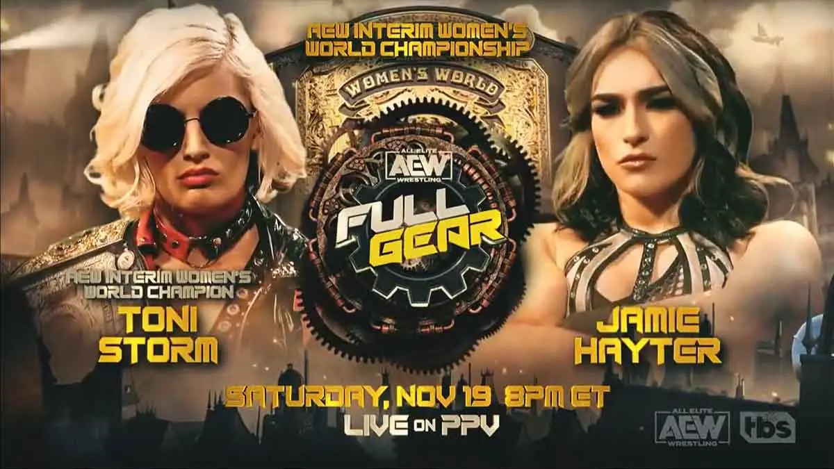 Toni Storm vs Jamie Hayter AEW Full Gear 2022