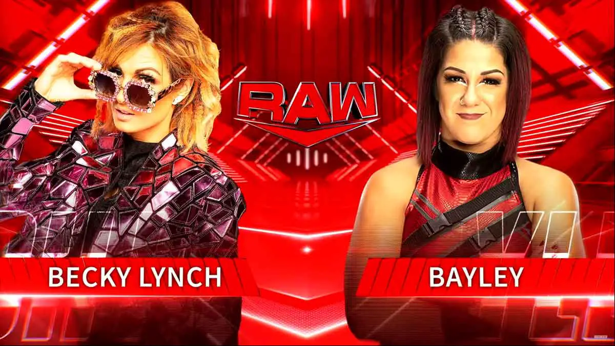 Becky Lynch vs Bayley WWE RAW December 19 2022