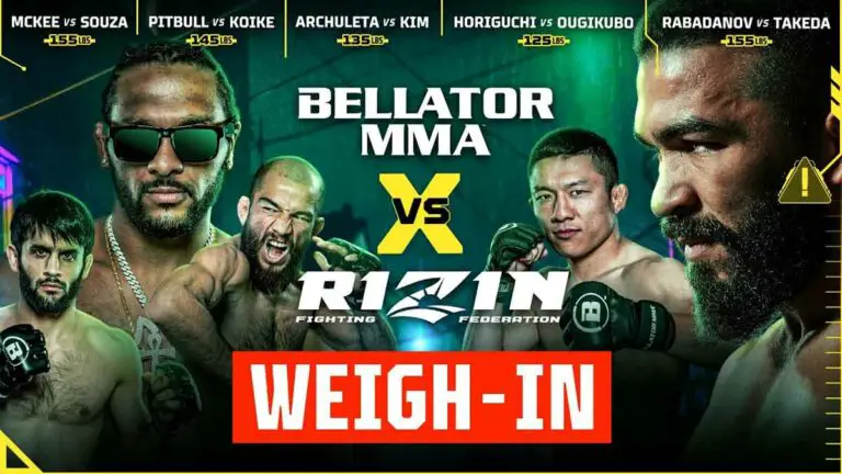 Bellator vs Rizin Weigh-In Results- All 10 Fighters Made Weight