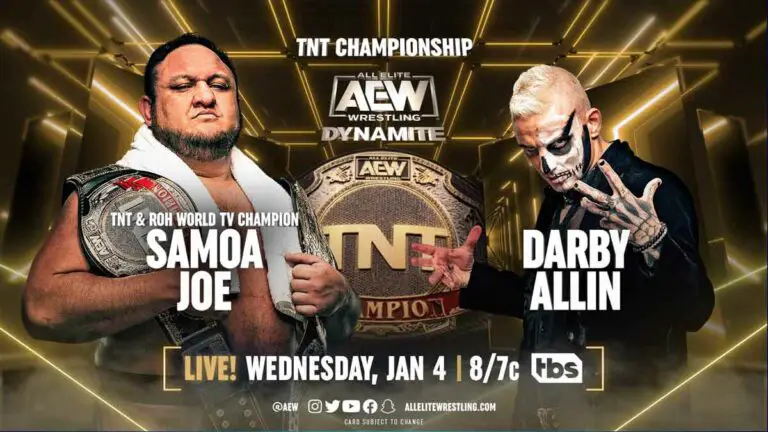 Samoa Joe vs Darby Allin TNT Title Added to January 4 AEW Dynamite
