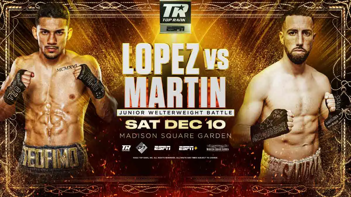 Teofimo Lopez vs Sandor Martin