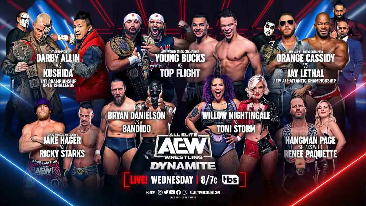 AEW Dynamite January 18, 2023, Preview & Match Card ITN WWE