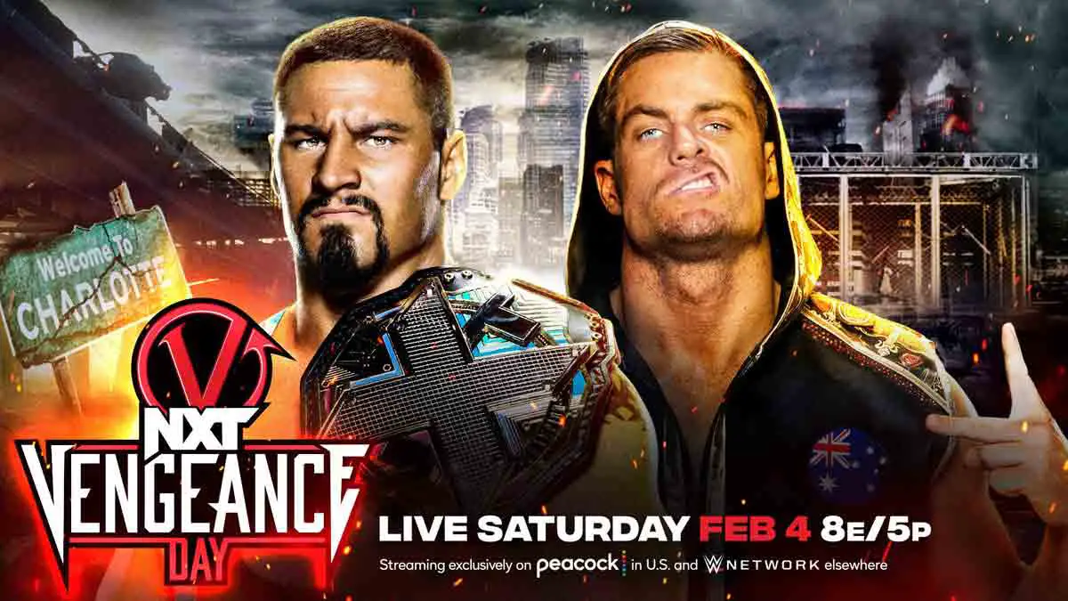 Bron Breakker vs Grayson Waller WWE NXT Vengeance Day 2023