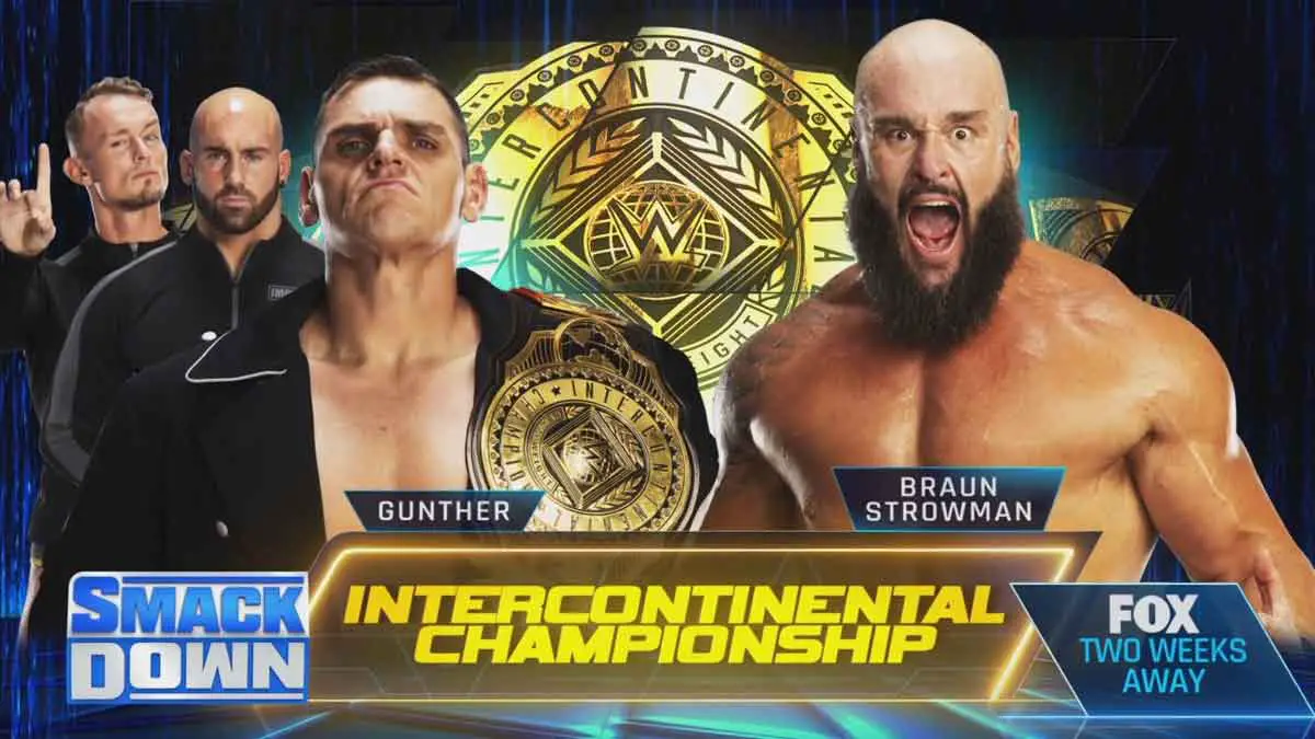 Gunther vs Strowman WWE SmackDown