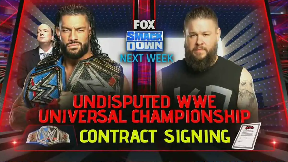 Roman Reigns and Kevin Owens Contract Signing on WWE SmackDown January 20 2023