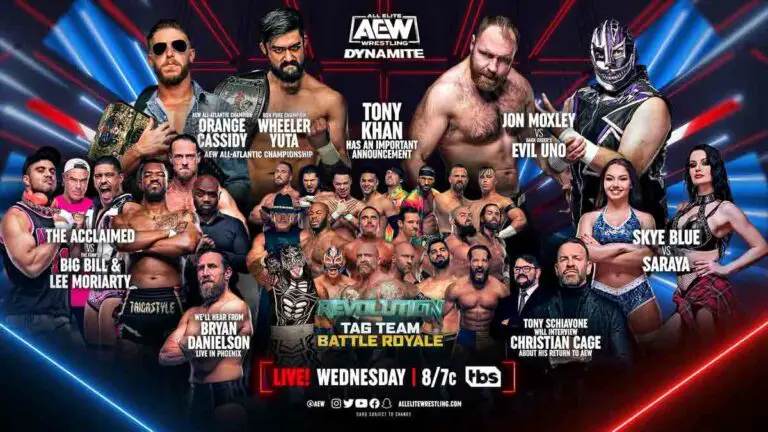 AEW Dynamite February 22, 2023 Preview & Match Card