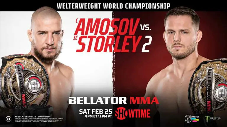 Bellator 291: Amosov vs Storley 2 Dublin Fight Card, Date, Time