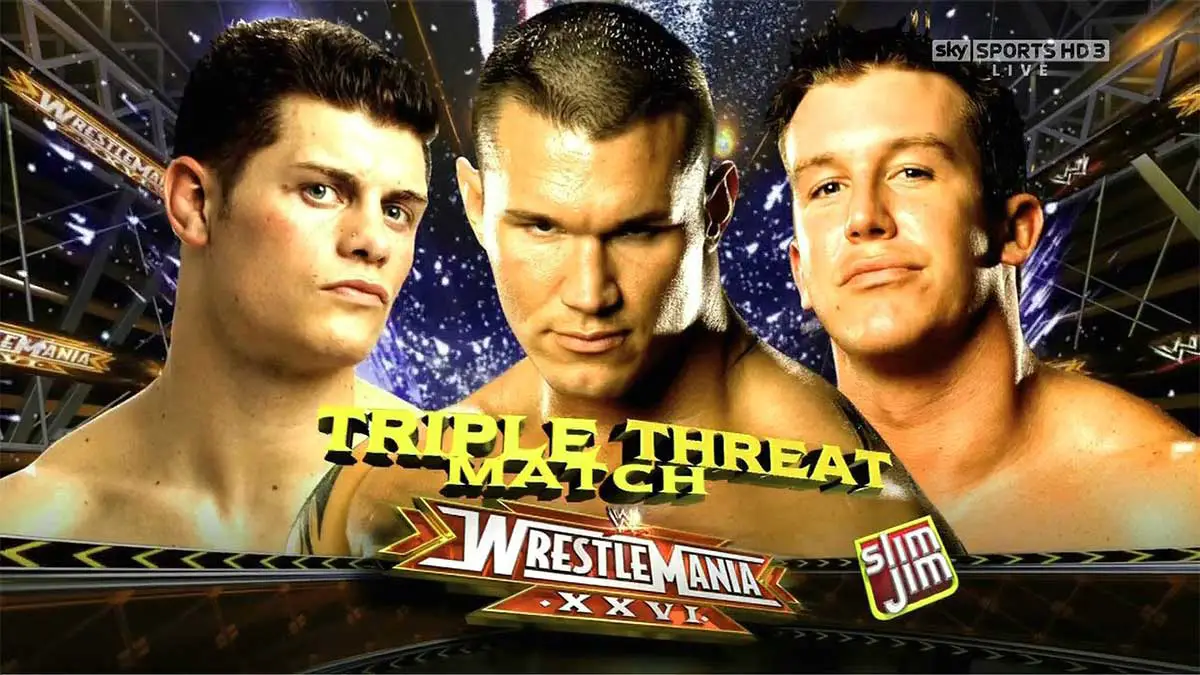 Cody Rhodes vs Ted DiBiase vs Randy Orton Poster