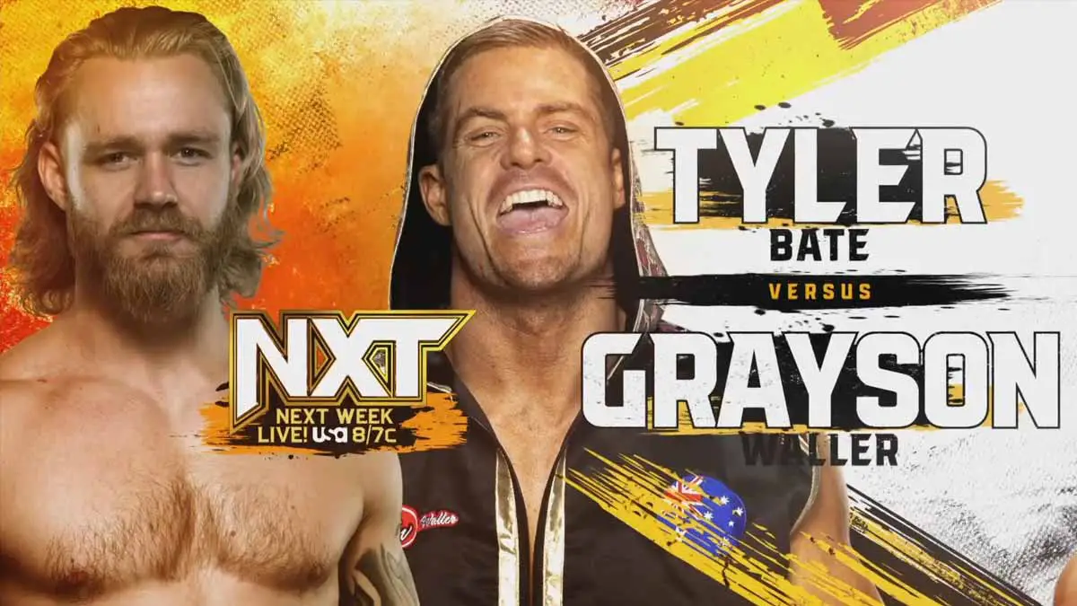 Grayson Waller vs Tyler Bate WWE NXT February 14 2023