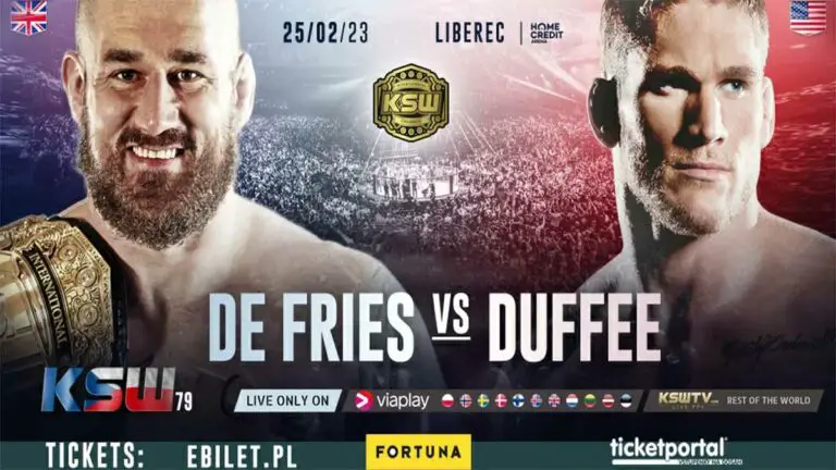 KSW 79: De Fries vs Duffee 2 Results Live, Fight Card, Time