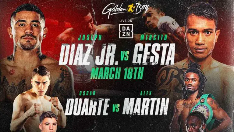 Joseph Diaz Jr vs Mercito Gesta Results Live, Fight Card, Time