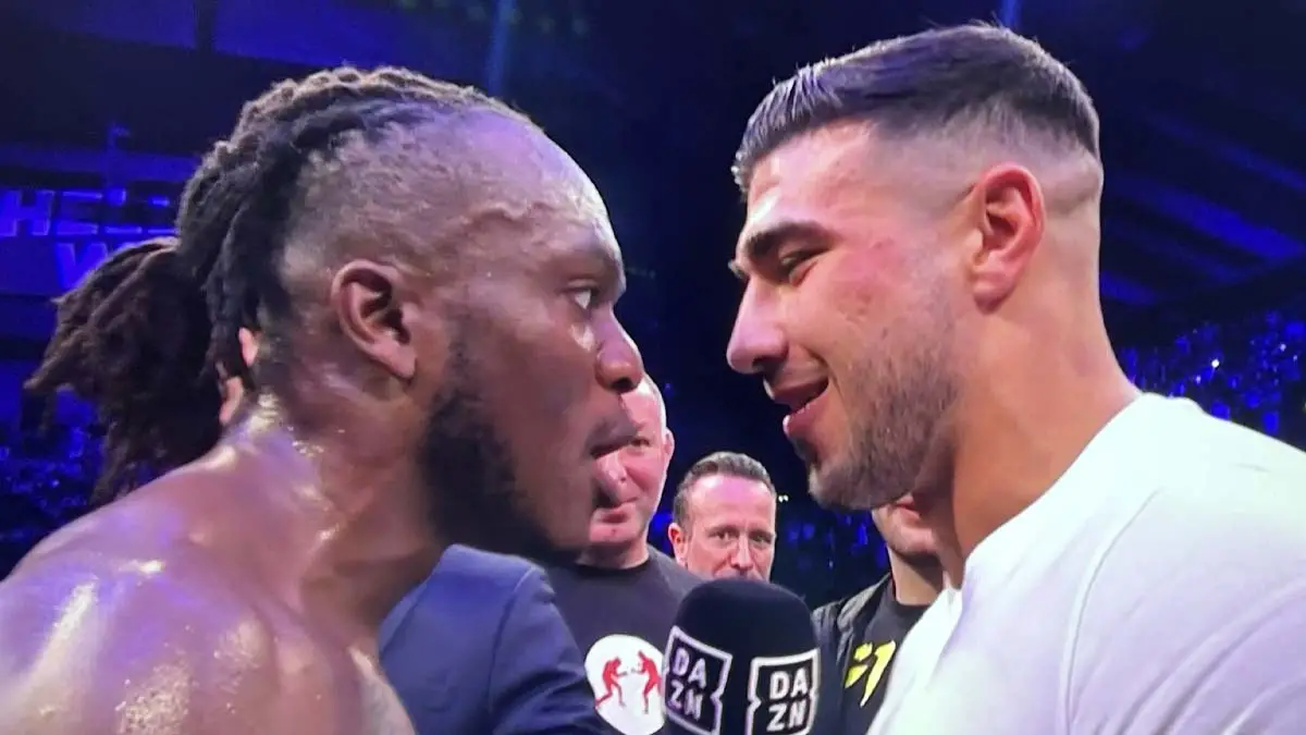 KSI and Tommy Fury Face Off