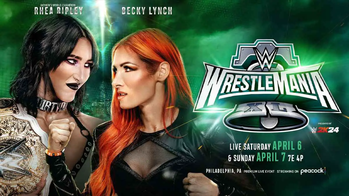 Rhea Ripley vs Becky Lynch WrestleMania 40
