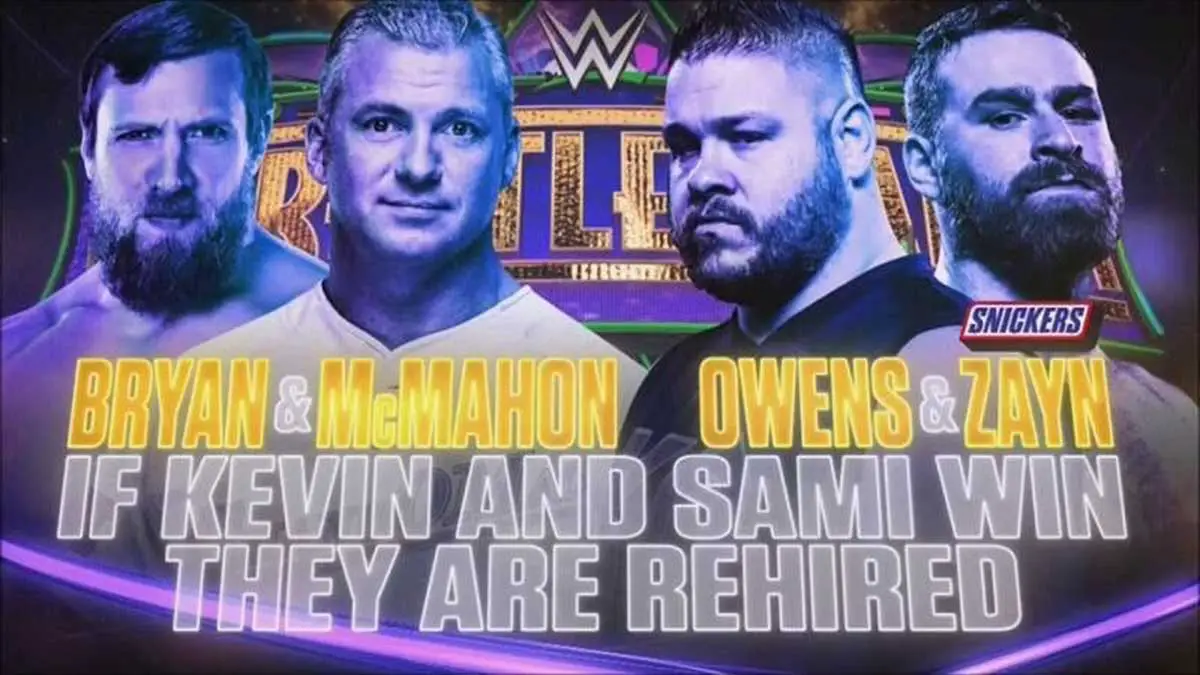 Sami Zayn & Kevin Owens vs Daniel Bryan & Shane McMahon Poster