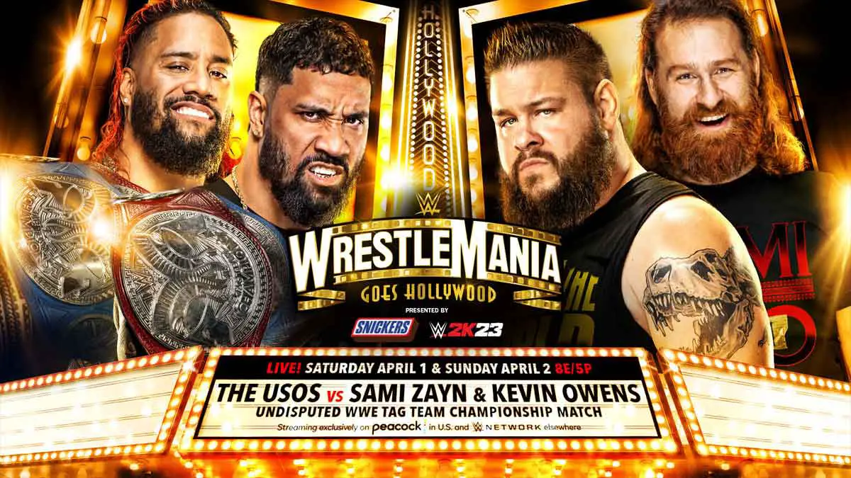 Sami Zayn Kevin Owens vs The Usos WWE WrestleMania 39