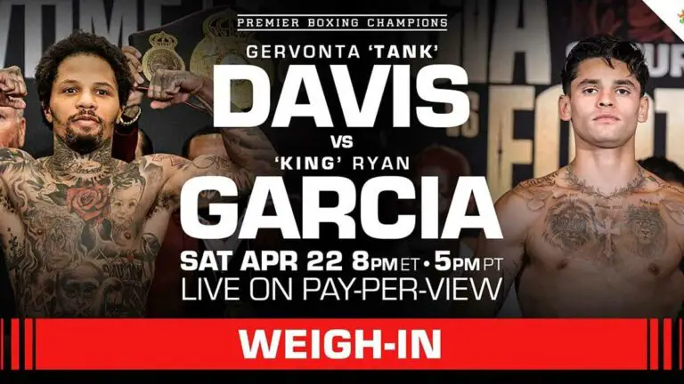 Gervonta Davis vs Ryan Garcia Weigh-In Results, Live Video