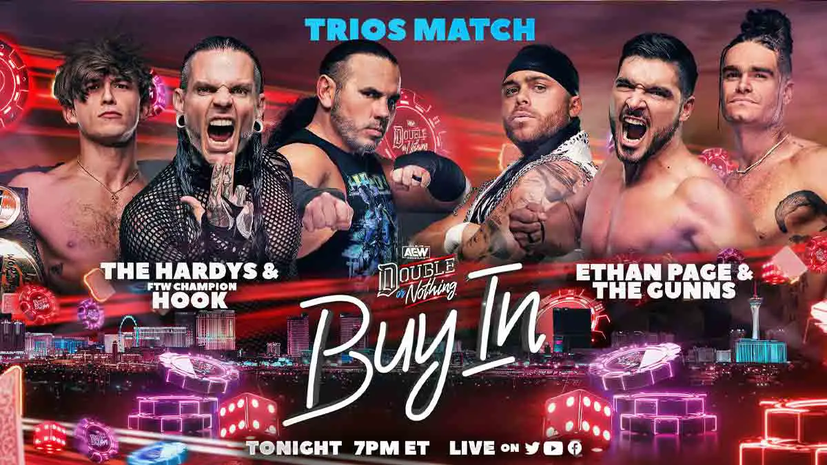 the Hardys & Hook vs Ethan Page & The Gunns AEW Double or Nothing 2023