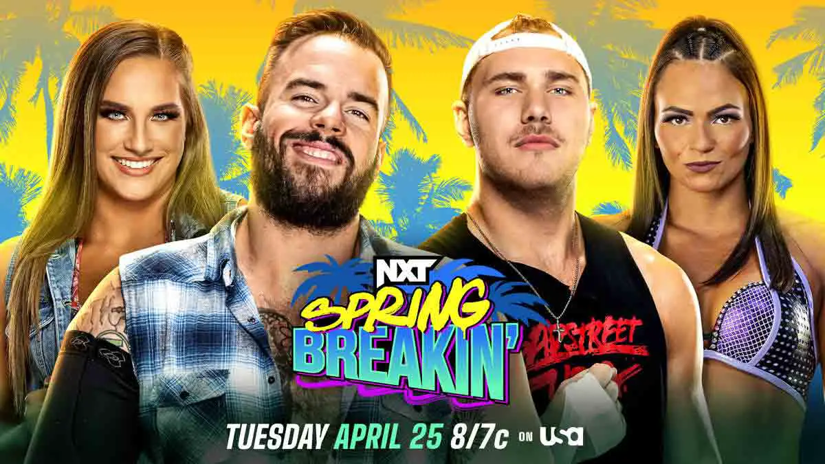 Josh Briggs & Fallon Henley vs Brooks Jensen & Kiana James NXT Spring Breakin 2023