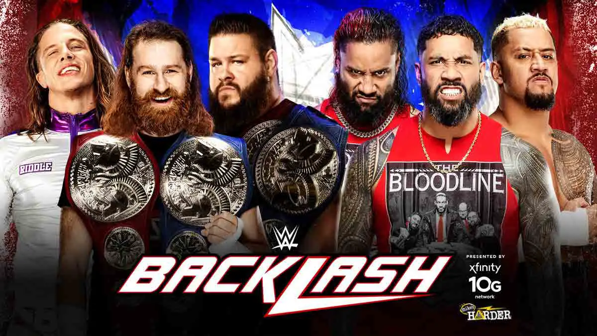 The Usos  &Solo Sikoa vs Sami Zayn ,Kevin Owens & Matt Riddle WWE Backlash 2023