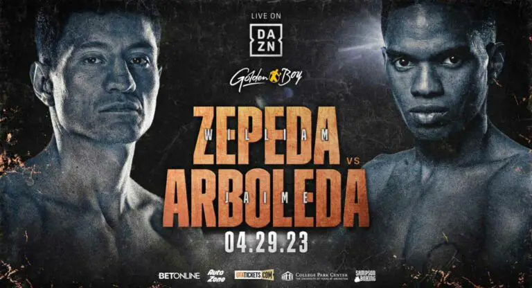 William Zepeda vs Jaime Arboleda Results Live, Fight Card, Time