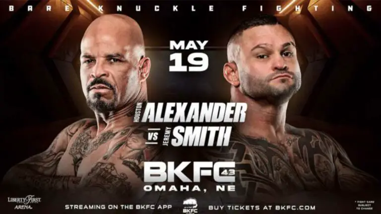 BKFC 43 Alexander vs Smith Results Live, Fight Card, Time