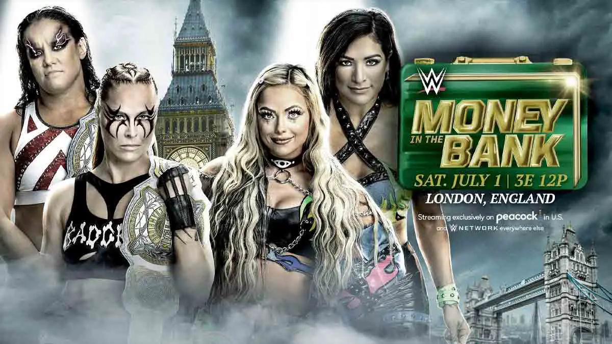 Ronda Rousey & Shanya Baszler vs Liv Morgan & Raquel Rodriguez WWE Money in the Bank 2023