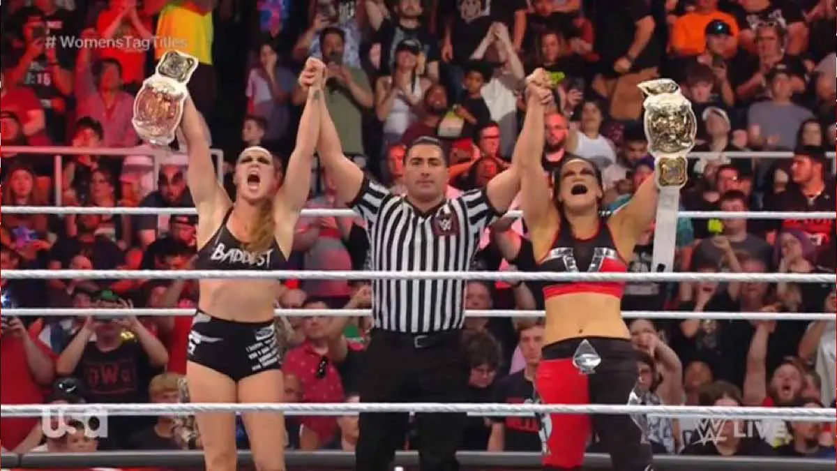 Ronda Rousey Shayna Baszler WWE Women's Tag Team Champions