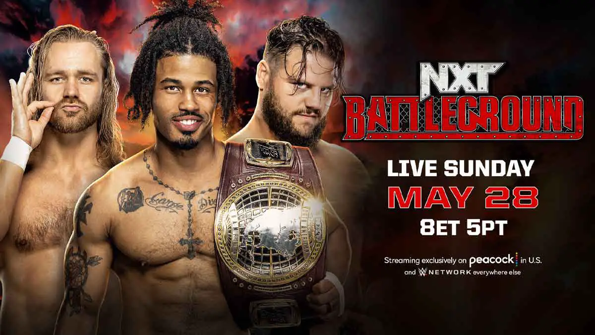 Wes Lee vs Joe Gacy vs Tyler Bate North American Championship NXT Battleground 2023