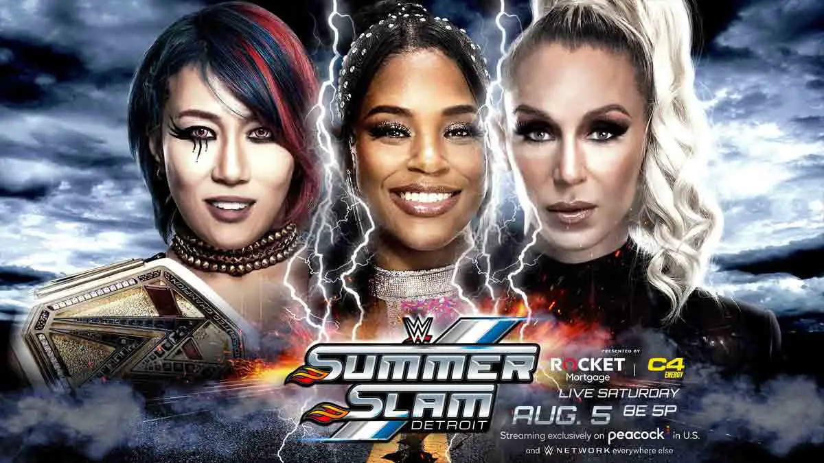 Asuka vs Bianca Belair vs Charlotte Flair WWE SummerSlam 2023