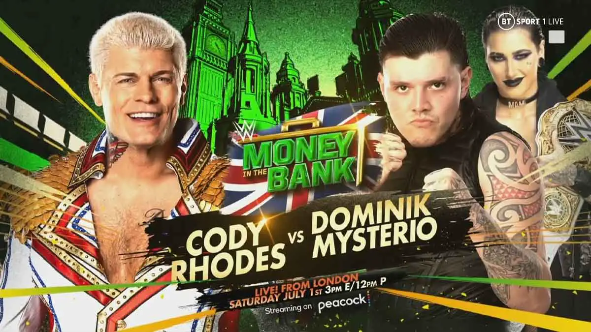 Cody Rhodes vs Dominik Mysterio WWE Money in the Bank 2023