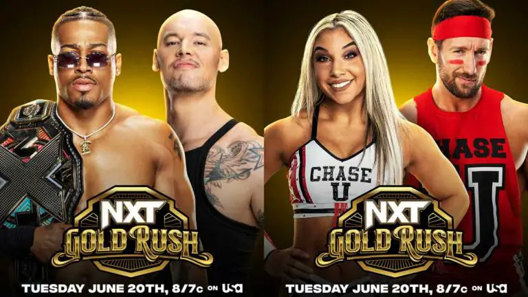 WWE NXT Gold Rush: Corbin & Hayes Face Off & Thea Hail Pep Rally Set
