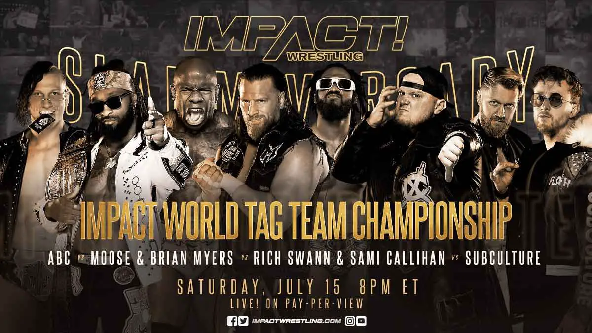 ABC vs Sub Culture vs Moose & Myers vs Swann & Callihan IMPACT Tag Team Championship at Slammiversary 2023