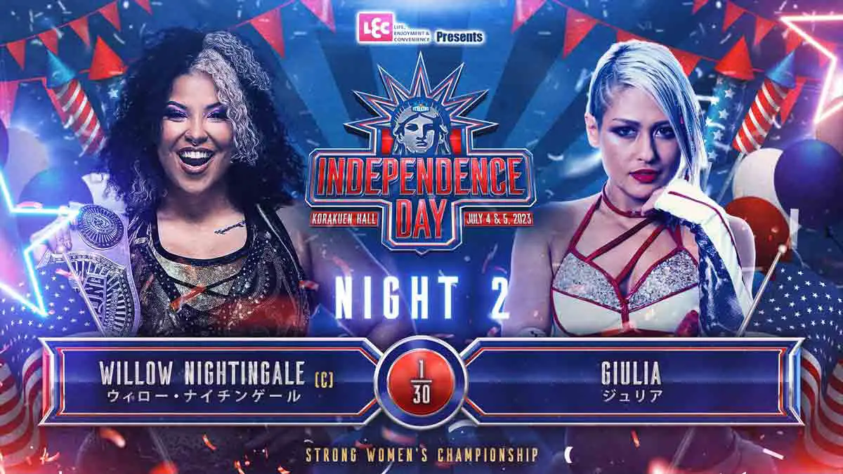 Willow Nightingale vs Giulia NJPW Independence Day 2023