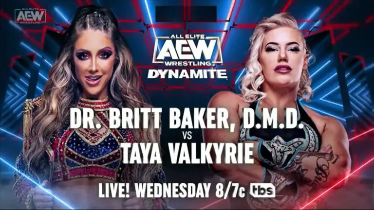 AEW Dynamite July 26: Taya Valkyrie vs Britt Baker Match Set