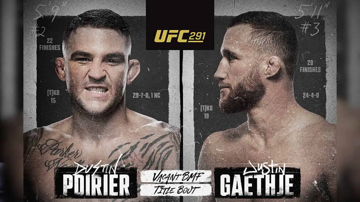 Dustin Poirier vs Justin Gaethje UFC 291