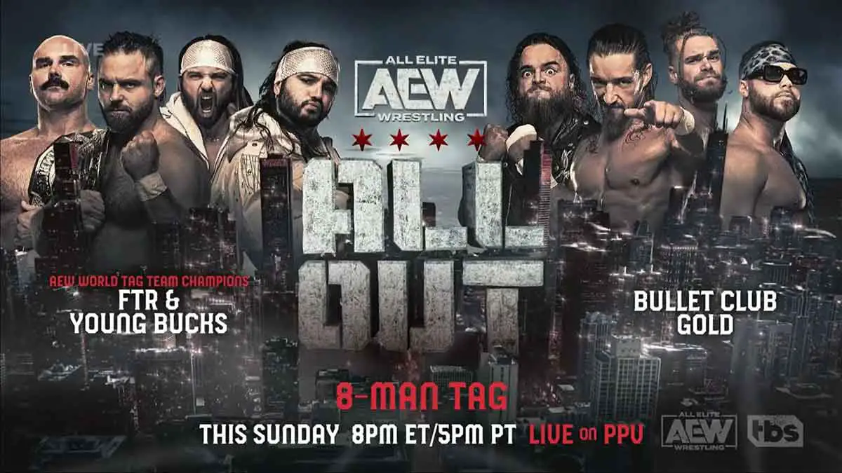 FTR and The Young Bucks vs Bullet Club Gold AEW All Out 2023 