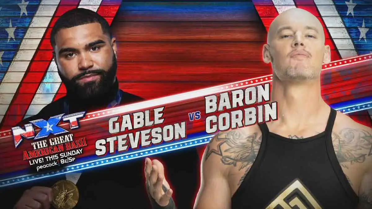 Gable Steveson vs Baron Corbin NXT Great American Bash 2023