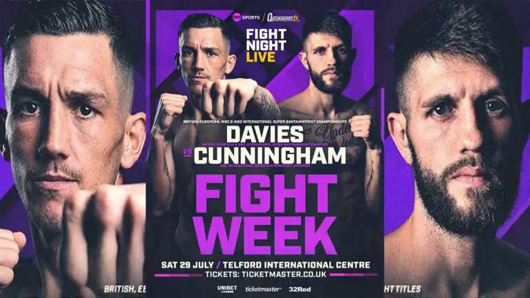 Liam Davies vs Jason Cunningham Results Live, Fight Card, Time