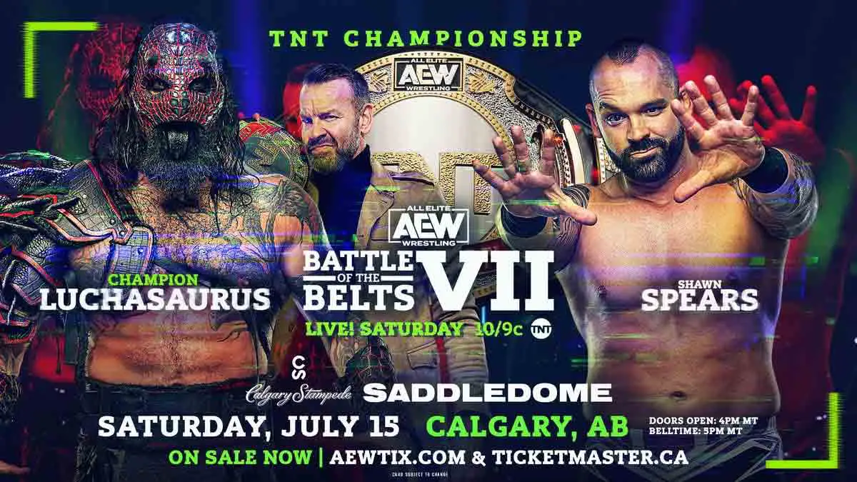 Luchasaurus vs Shawn Spears AEW Battle of the Belts 7