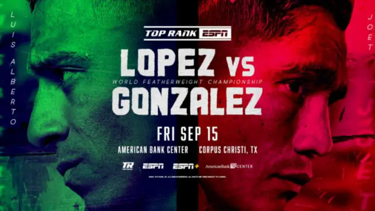 Luis Alberto Lopez vs Joet Gonzalez Official for Sep 15