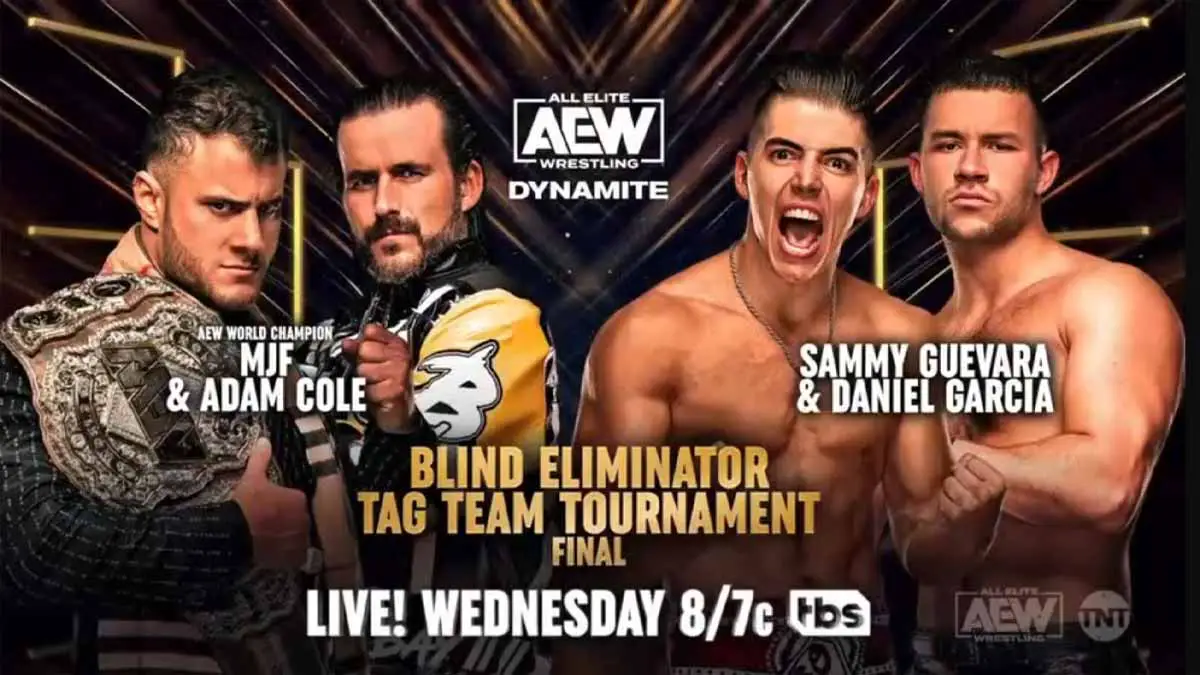 MJF & Adam Cole vs Guevara & Garcia AEW Blood & Guts 2023