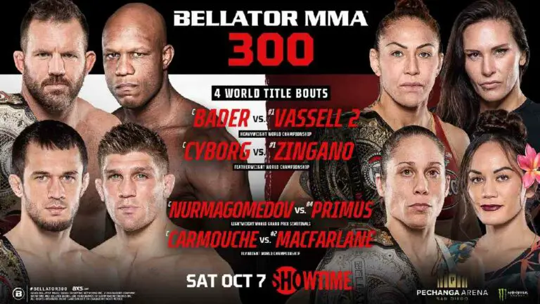 Bellator 300 Announced for October 7, 2023 with 4 Title Fights