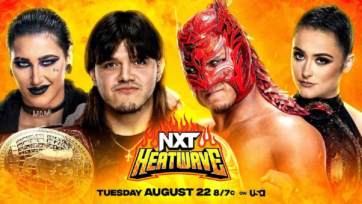 Dominik Mysterio & Rhea Ripley vs Dragon Lee & Lyra Valkyrie NXT Heatwave 2023