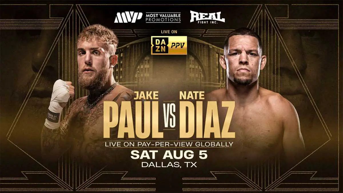 Jake Paul vs Nate Diaz Poster 