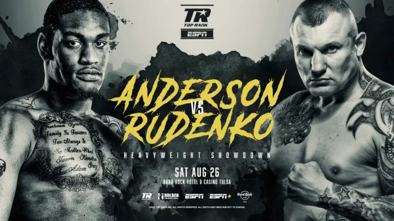 Jared Anderson vs Andriy Rudenko Results Live, Card, Time