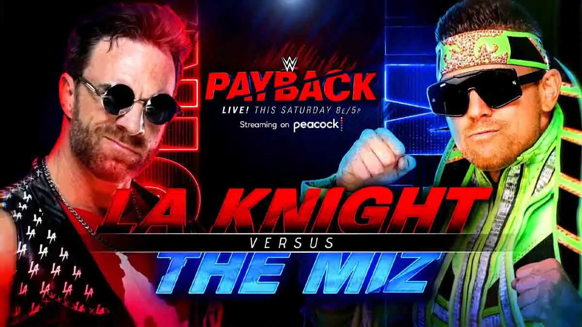 LA Knight vs The Miz WWE Payback 2023