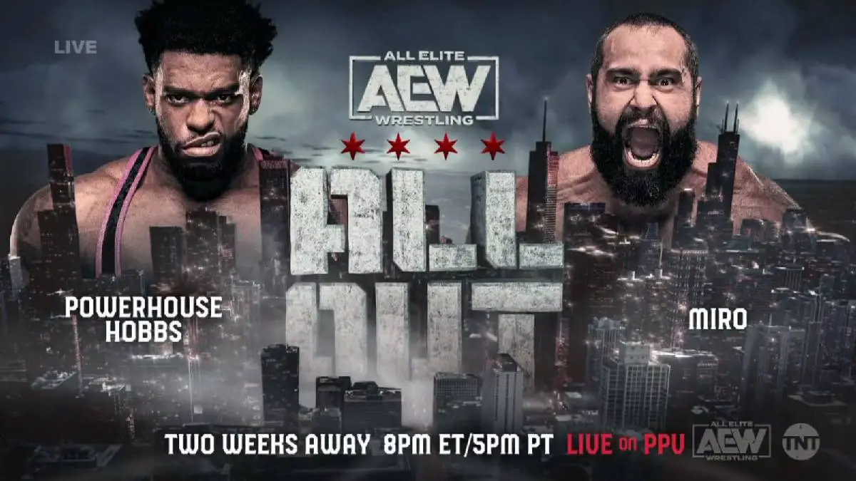 Miro vs Powehouse Hobbs AEW All Out 2023