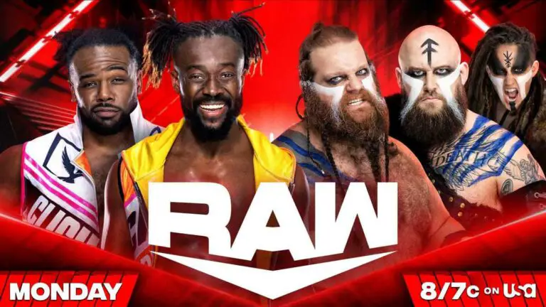 WWE RAW August 28: New Day vs Viking Raiders, Ciampa vs Reed Set